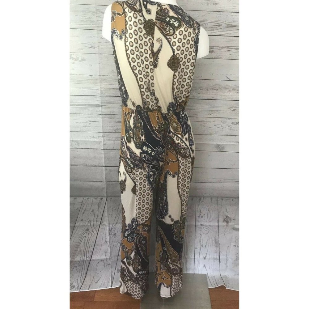 Monroe and Main Paisley Print Pant Jumpsuit size M - Picture 7 of 9